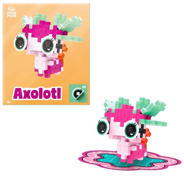 Plus-Plus Mini Basic: Axolotl pink - 31 Bausteine Plus-Plus Mini Basic: Axolotl pink - 31 Bausteine