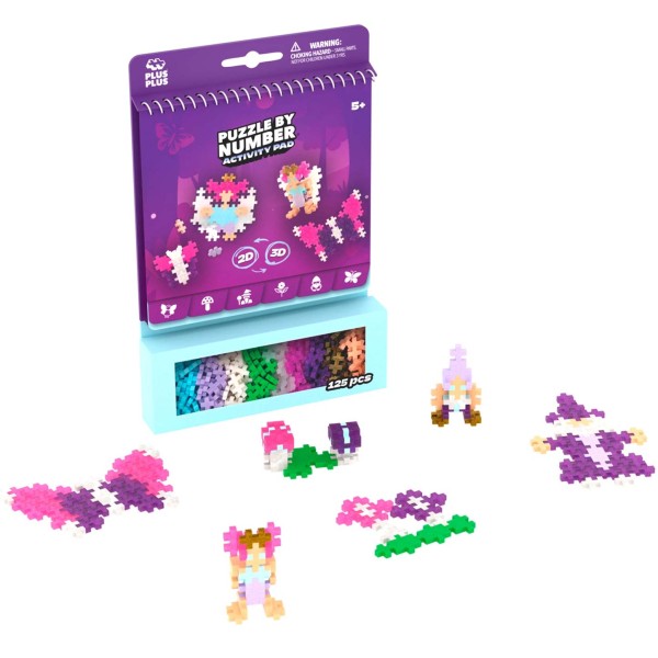 Plus-Plus Puzzle by Number Activity-Pad: Magie - 125 Bausteine