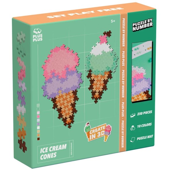 Plus-Plus Puzzle by Number: Eiswaffel - 250 Bausteine Plus-Plus Puzzle by Number: Eiswaffel - 250 Bausteine