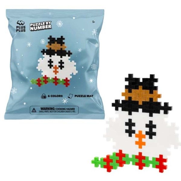 Plus-Plus Puzzle by Number: Mini Schneemann - 40 Bausteine Plus-Plus Puzzle by Number: Mini Schneemann - 40 Bausteine