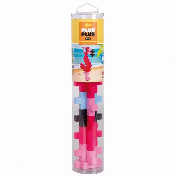 Plus-Plus Tube Big Basic: Flamingo - 15 Bausteine