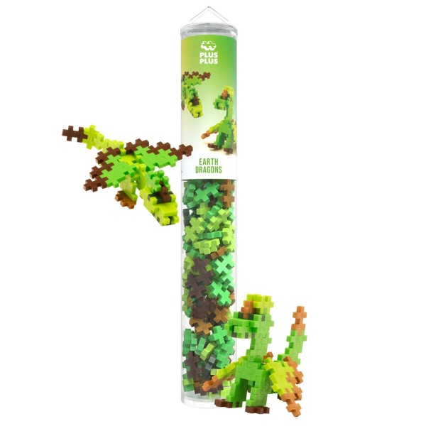 Plus-Plus Tube Mini Basic: Erd Drache - 100 Bausteine Plus-Plus Tube Mini Basic: Erd Drache - 100 Bausteine