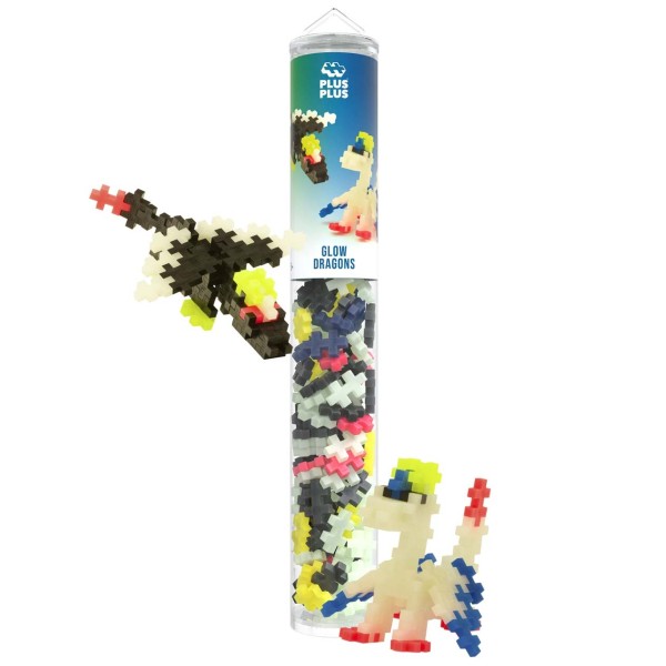 Plus-Plus Tube Mini Basic: Nacht Drache - 100 Bausteine Plus-Plus Tube Mini Basic: Nacht Drache - 100 Bausteine