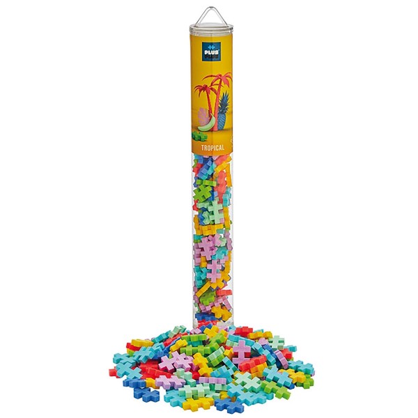 Plus-Plus Tube Mini Basic: Tropical - 100 Bausteine