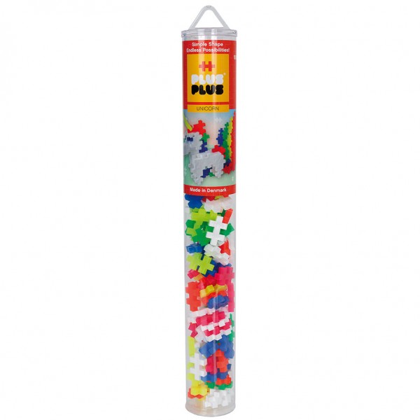 Plus-Plus Tube Mini Neon: Einhorn - 100 Bausteine