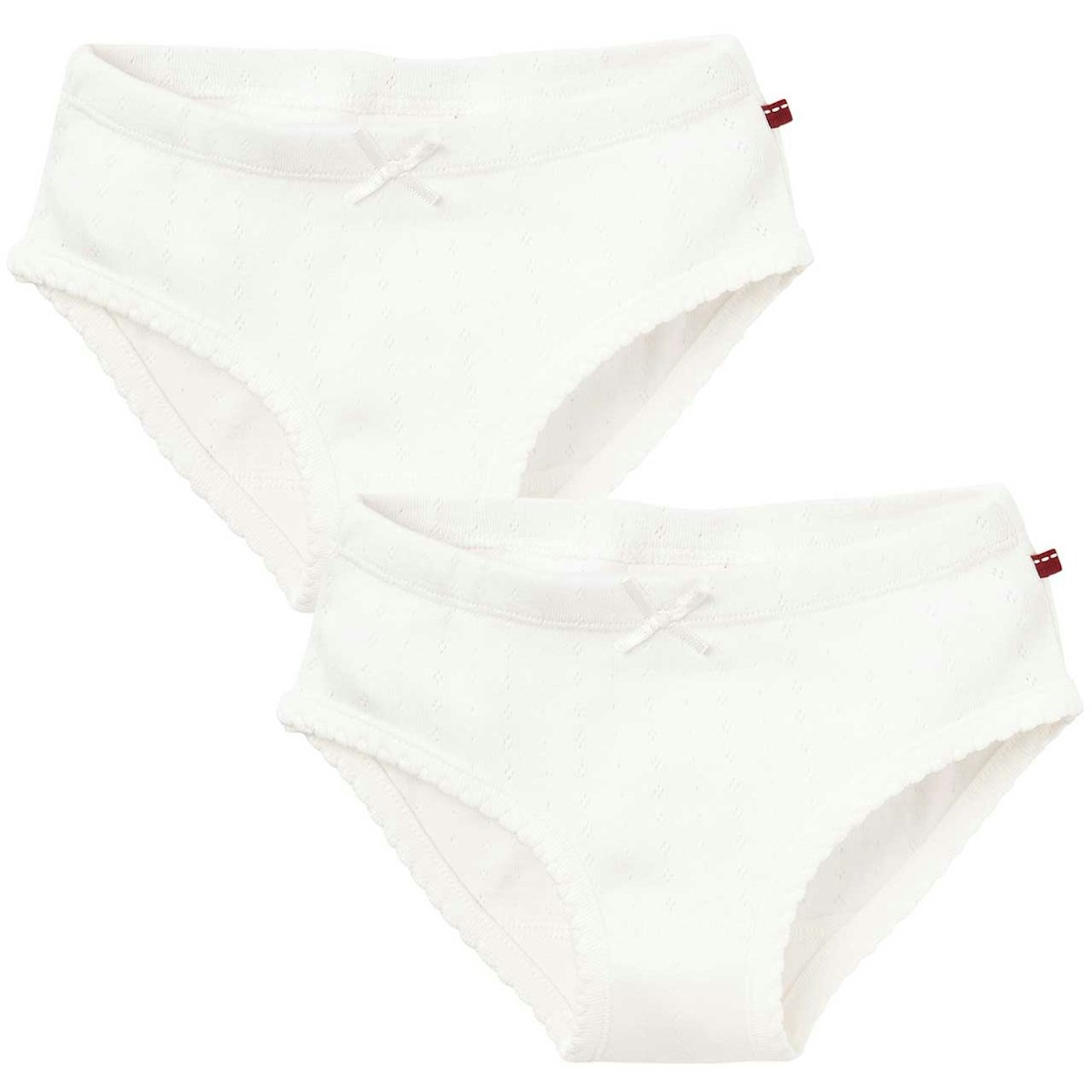 Pointelle Slips Doppelpack weiß 128