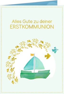 Pop-up-Grußkarte: Alles Gute zu deiner Erstkommunion