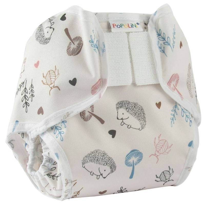 PopoWrap Überhose mit Klett beige Waldmotive M