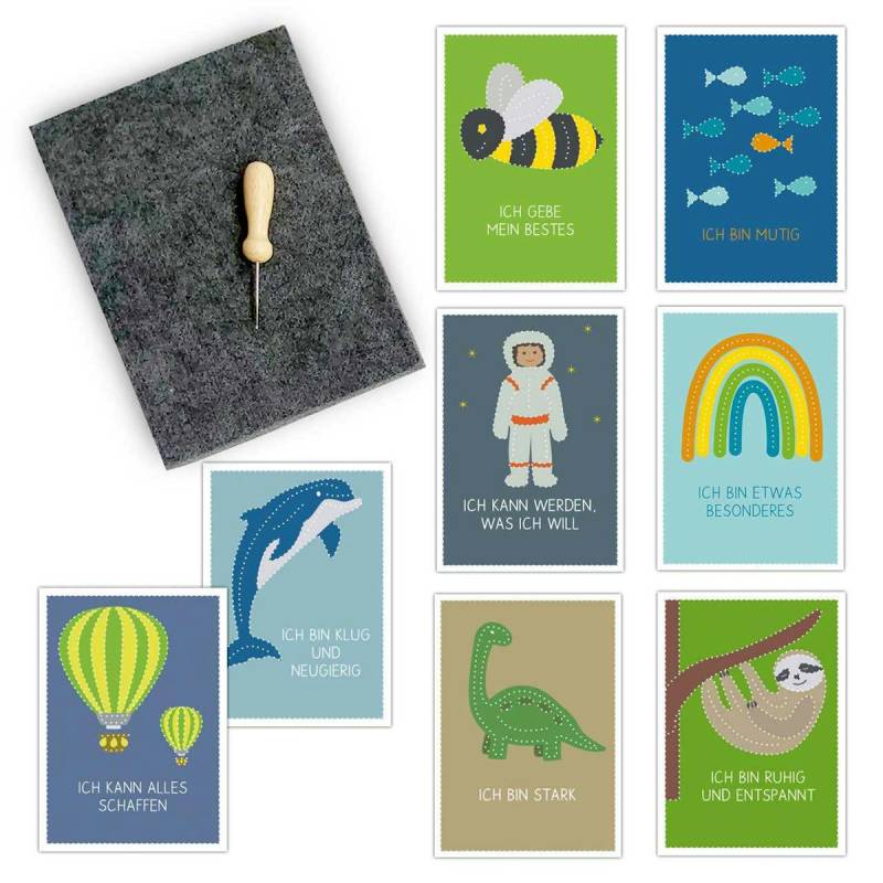 Prickel Bastelset Affirmationskarten Prickel Bastelset Affirmationskarten