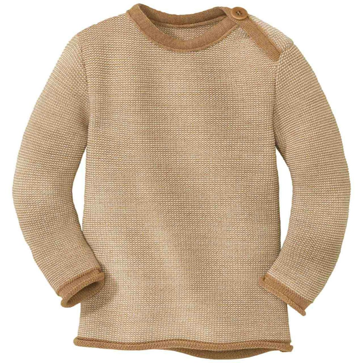 Pullover Baby Schurwolle karamell-natur 86/92