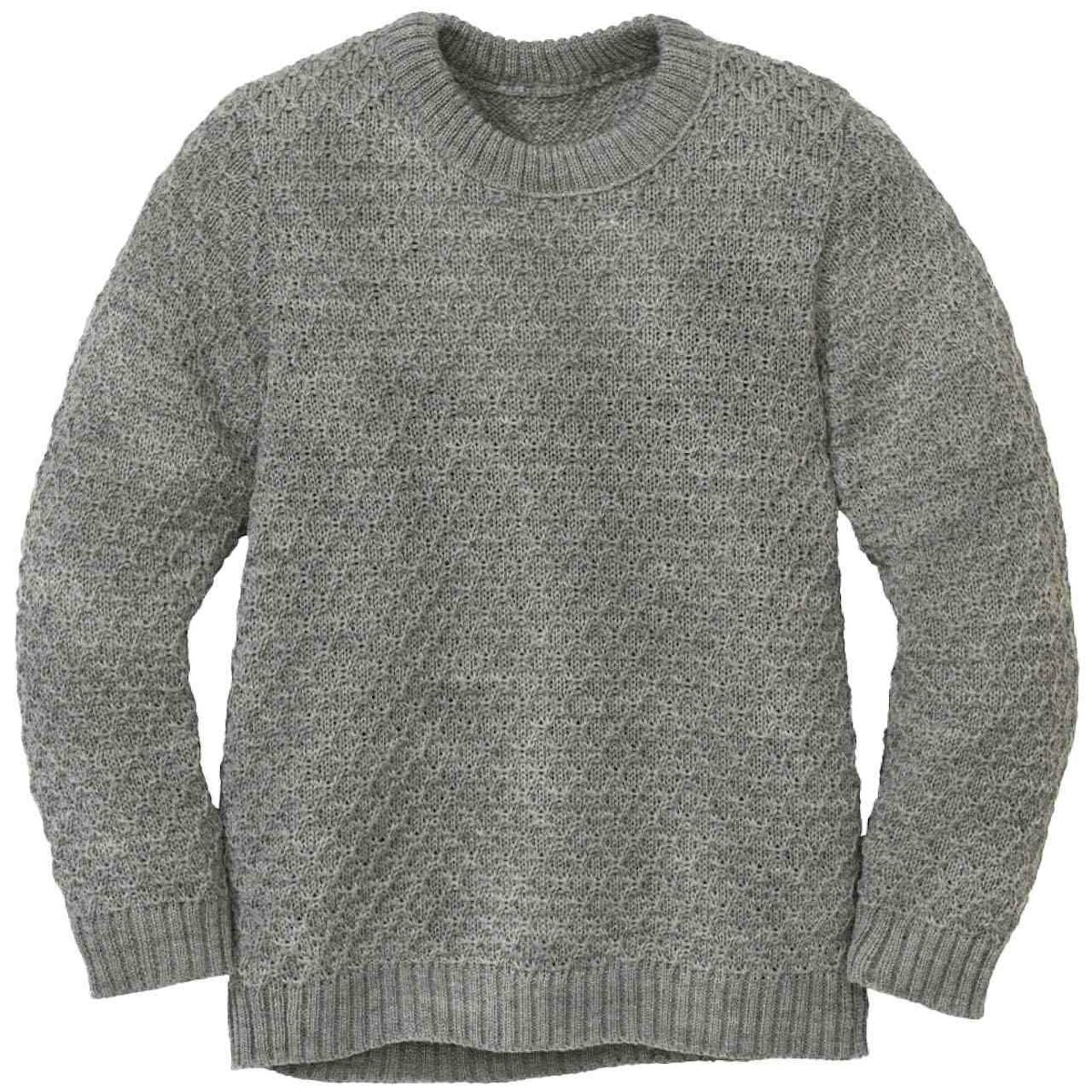 Pullover Zick-Zack Strickmuster grau 86/92