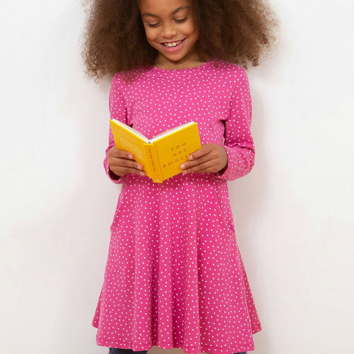 Punkte Skater Kleid langarm pink 98 Punkte Skater Kleid langarm pink 98