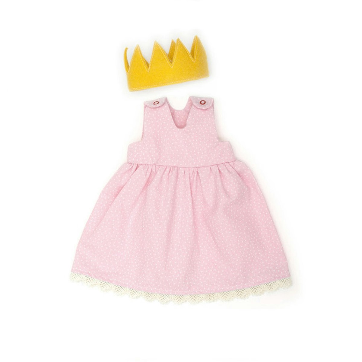 Puppenkleid Prinzessin + Zubehör rosa