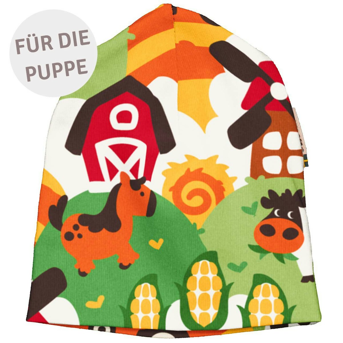 Puppenkleidung Beanie Farm grün M