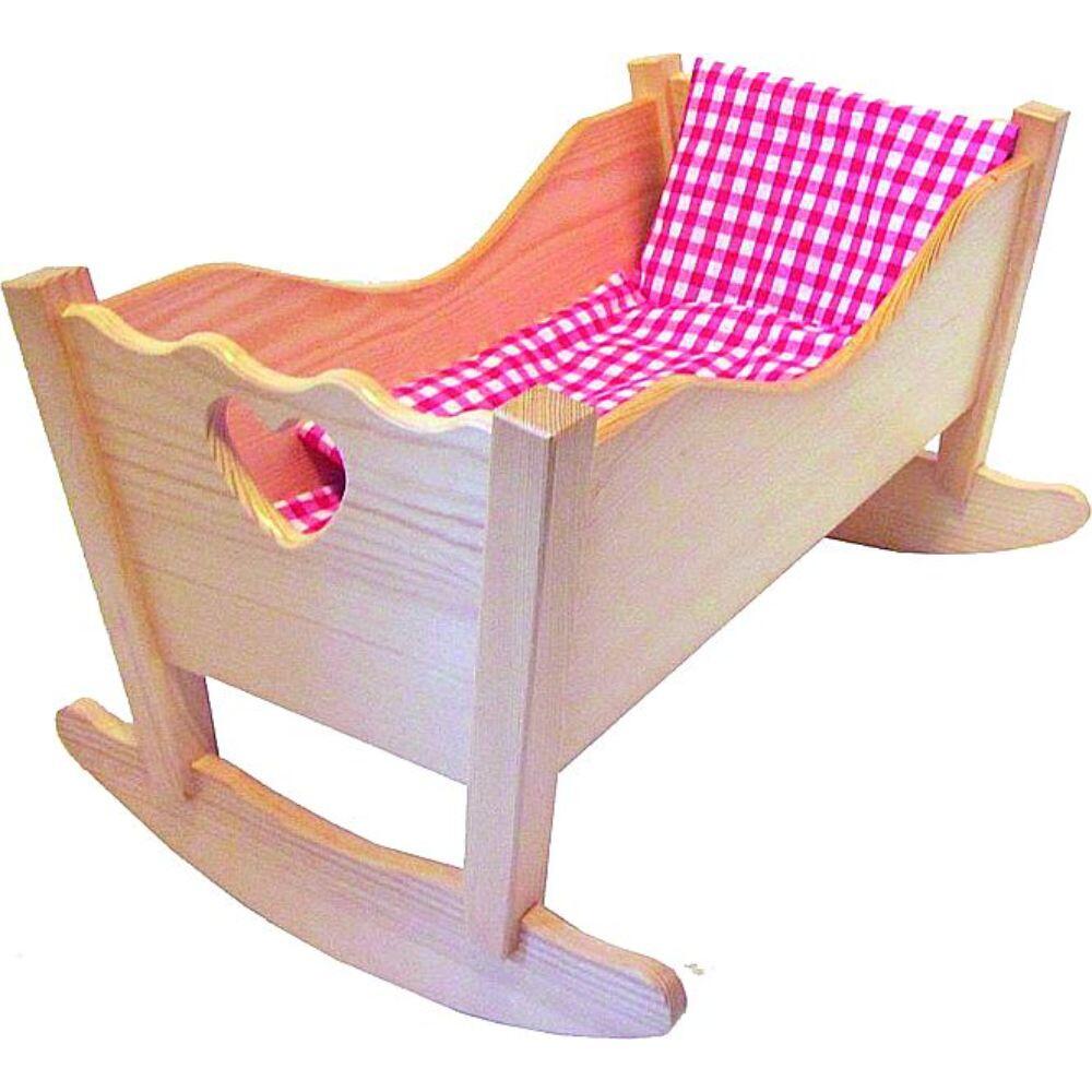 Puppenwiege Holz mit 3 Teilen