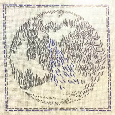 Königinnen-Stickerei Stickereiset - Dänisches Wetter Februar 24 x 24 cm - Design von Königin Margrethe II von Haandarbejdets Fremme