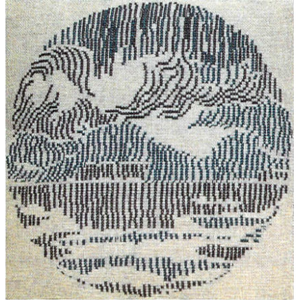Königinnen-Stickerei Stickereiset - Dänisches Wetter Januar 24 x 24 cm