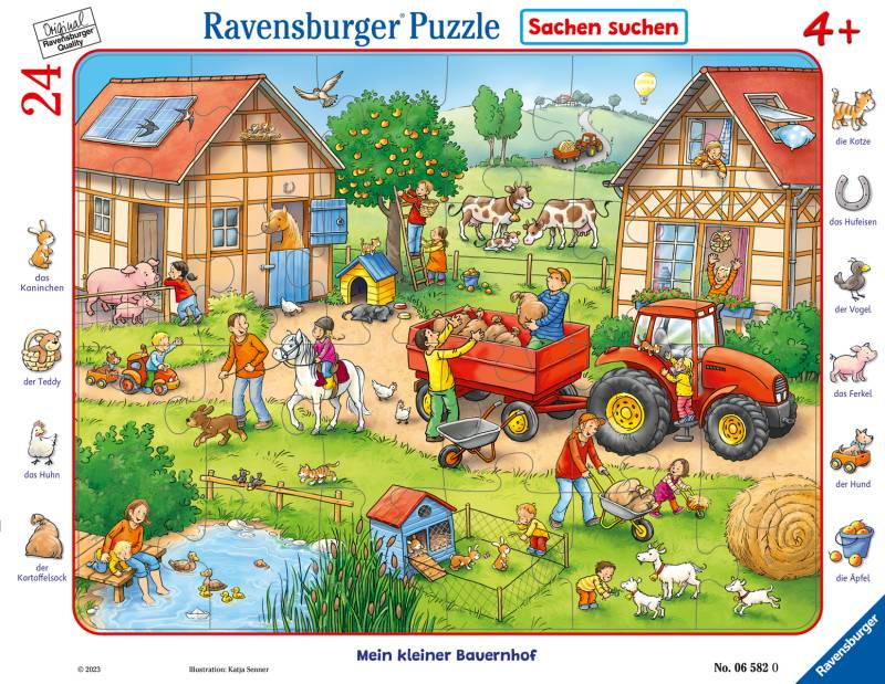 RAVENSBURGER Rahmenpuzzle 24 Teile: Mein kleiner Bauernhof RAVENSBURGER Rahmenpuzzle 24 Teile: Mein kleiner Bauernhof