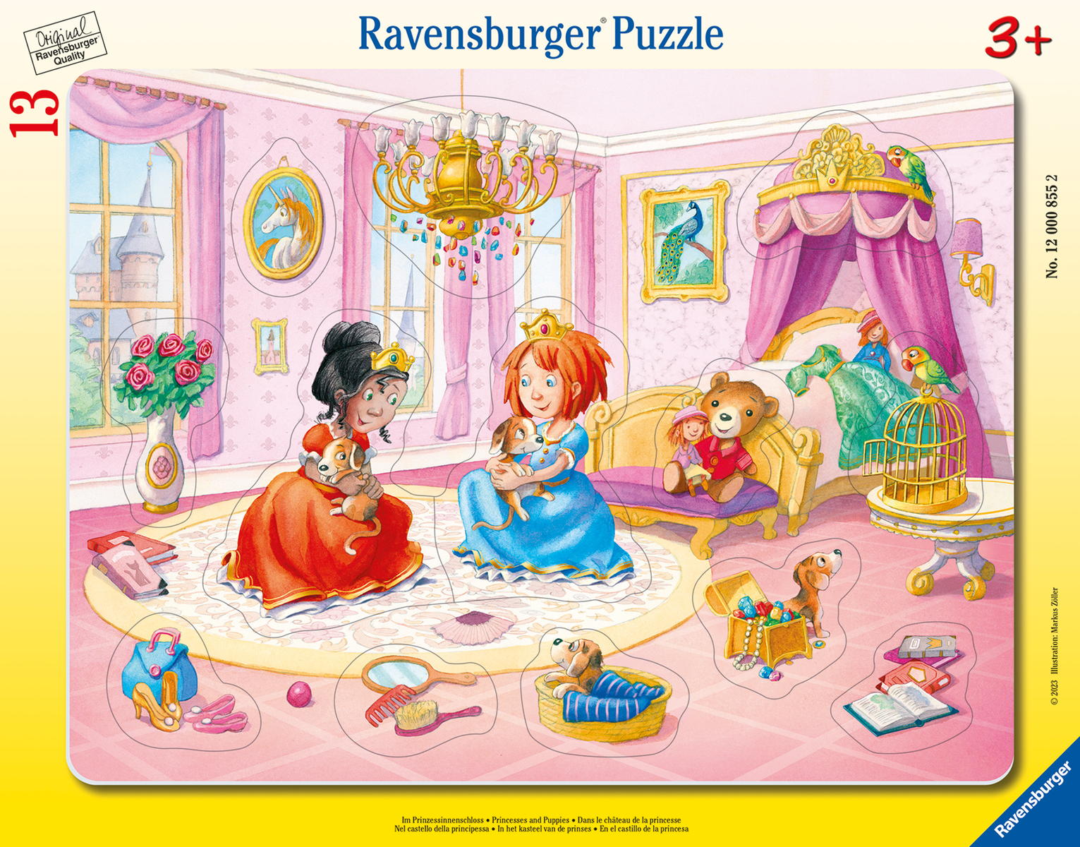 RAVENSBURGER Rahmenpuzzle 8-17 Teile: Im Prinzessinnenschloss