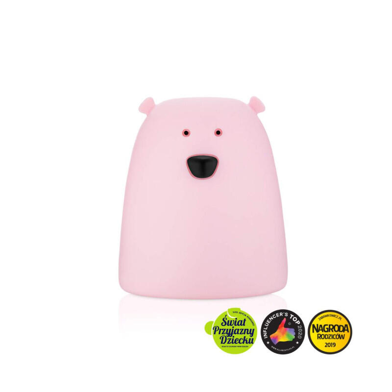 Rabbit & Friends - Nachtlicht Bär rosa / klein