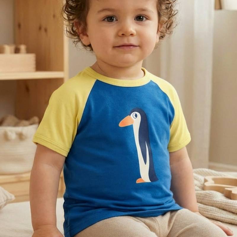 Raglanshirt kurzarm 1 Jahr Pinguin 86/92