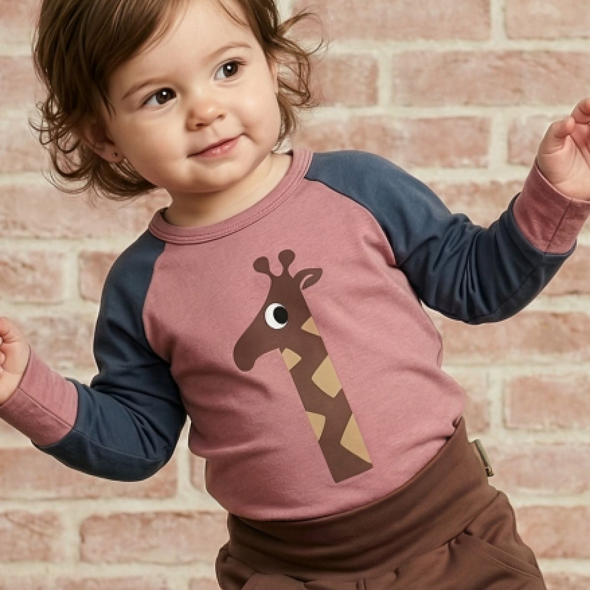 Raglanshirt langarm 1 Jahr Giraffe 86/92 Raglanshirt langarm 1 Jahr Giraffe 86/92