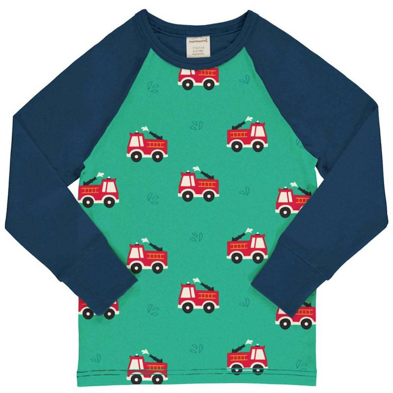 Raglanshirt langarm Feuerwehrautos petrol dunkelblau 86/92 Raglanshirt langarm Feuerwehrautos petrol dunkelblau 86/92