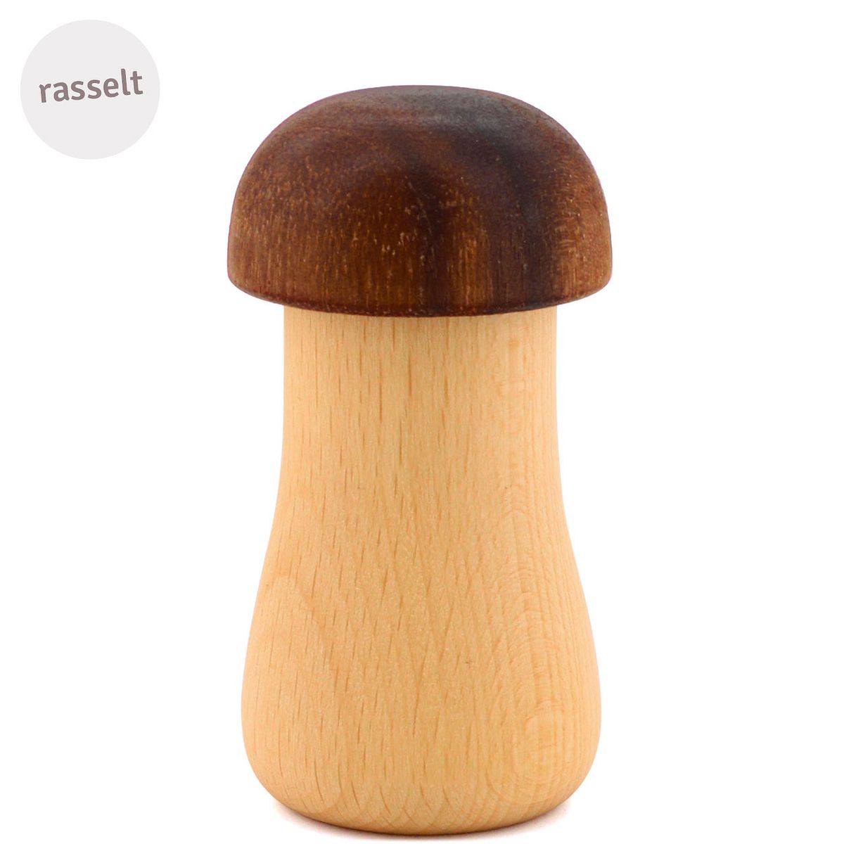 Rassel-Pilz für Kinder ab 1 Jahr – 7 cm