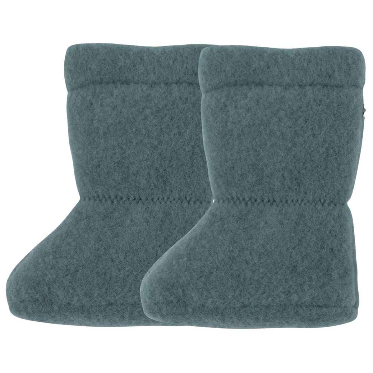 Rauchblaue Wolle Babyschuhe als Socke 56/62