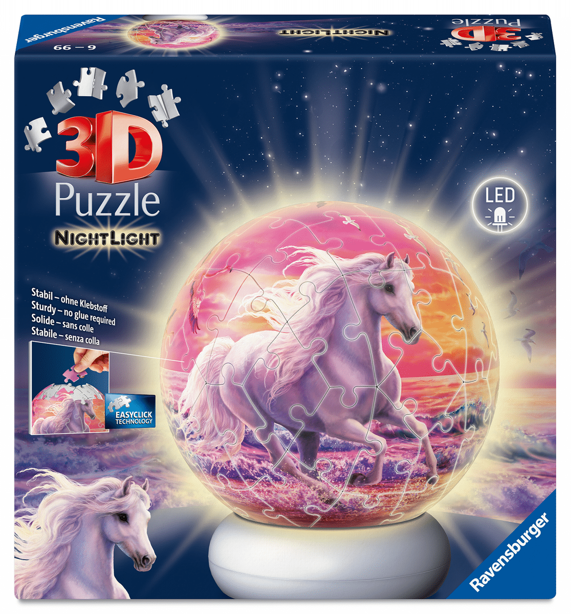 Ravensburger - 3D Puzzle Ball/ Nachtlicht Pferd