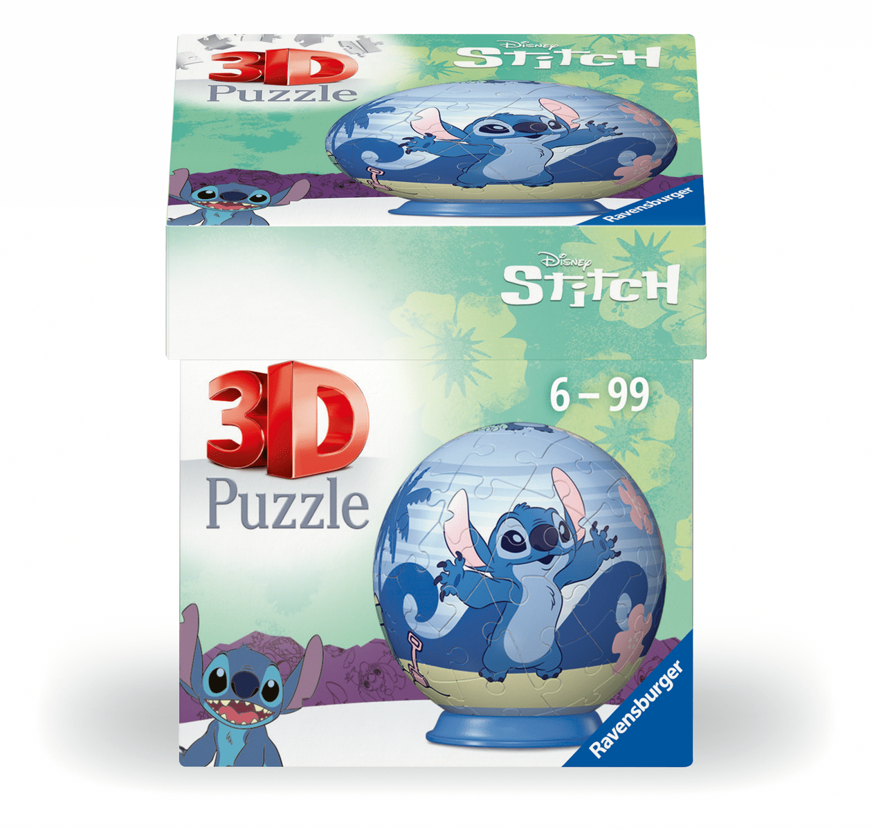 Ravensburger - 3D Puzzle Ball Puzzle-Ball Disney Stitch