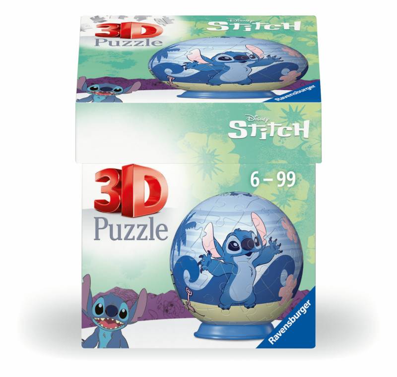 Ravensburger - 3D Puzzle Ball Puzzle-Ball Disney Stitch