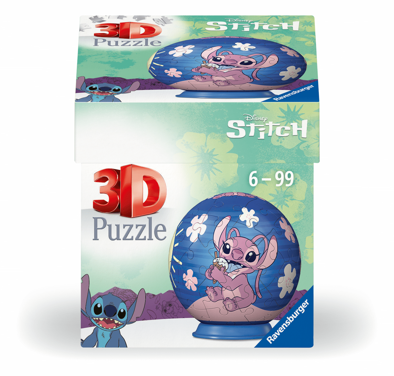 Ravensburger - 3D Puzzle Ball Puzzle-Ball Disney Stitch