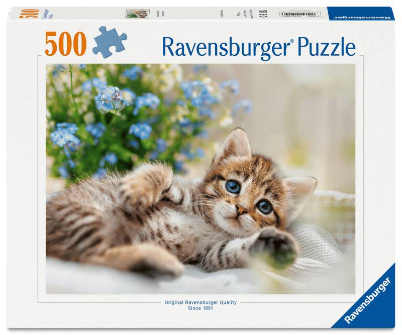 Ravensburger - Ravensburger Puzzle – Verspieltes Kätzchen, 500 Teile Ravensburger - Ravensburger Puzzle – Verspieltes Kätzchen, 500 Teile
