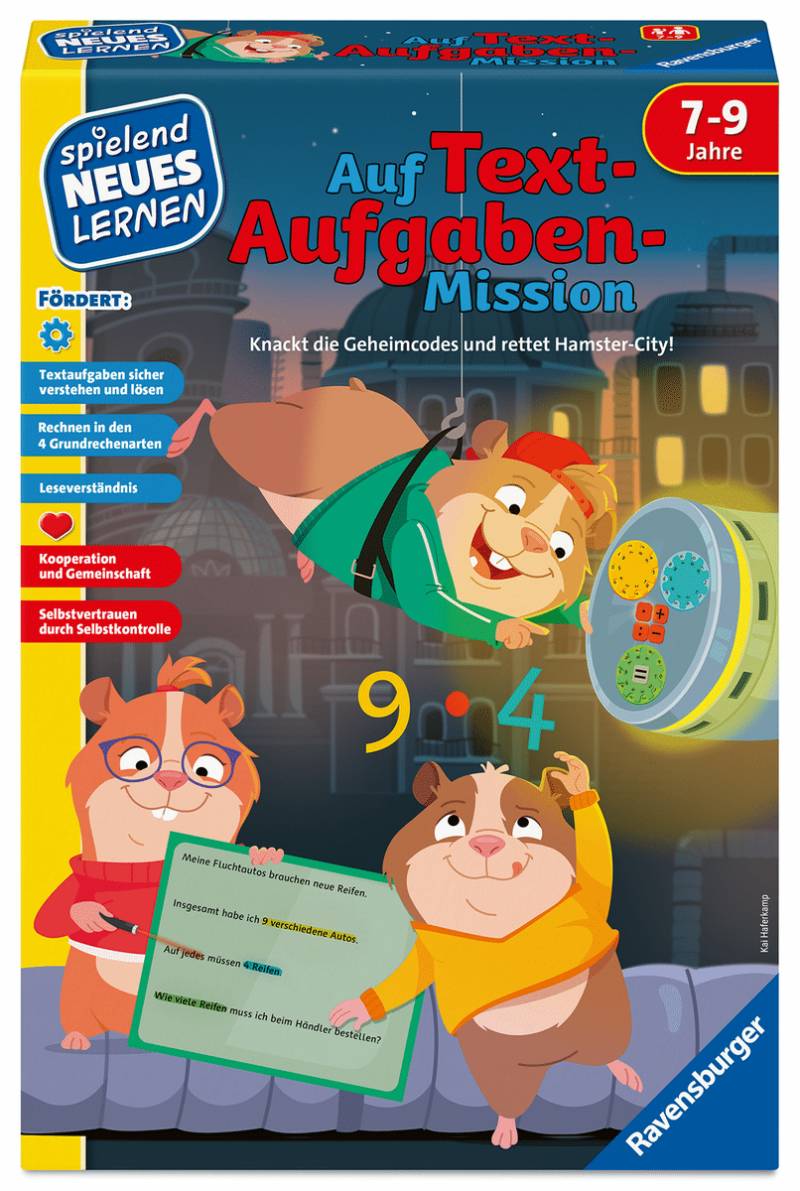 Ravensburger - Auf Textaufgaben-Mission – Lernspiel ab 7 Jahren