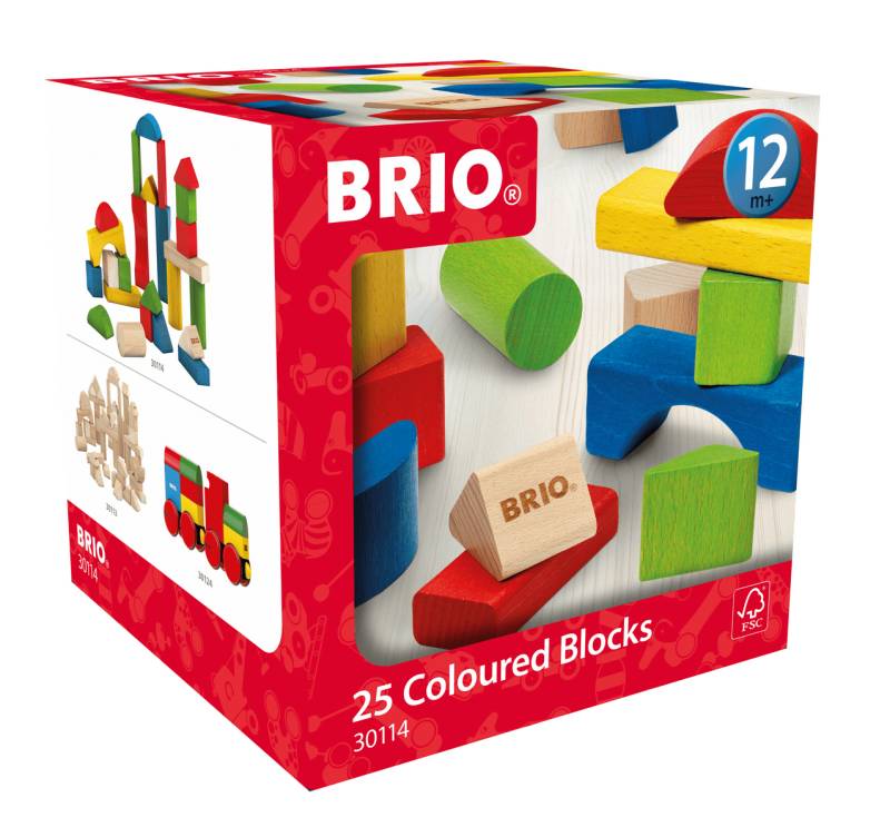 Ravensburger - BRIO Infant/ Toddler - Bunte Holzbausteine, 25 Teile Ravensburger - BRIO Infant/ Toddler - Bunte Holzbausteine, 25 Teile