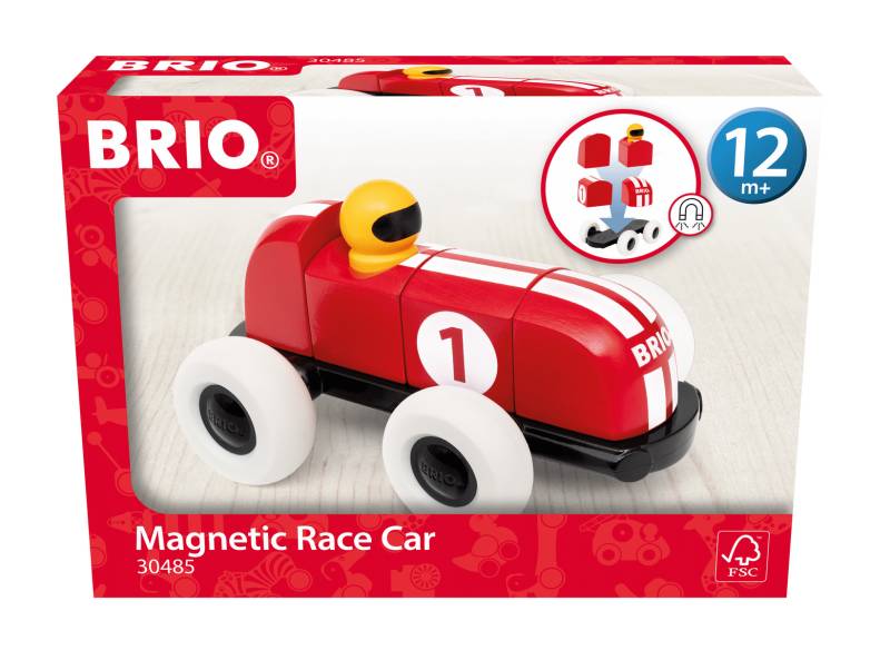 Ravensburger - BRIO Rennwagen aus magnetischen Bausteinen - Lernspielzeug für Kinder ab 12 Monaten