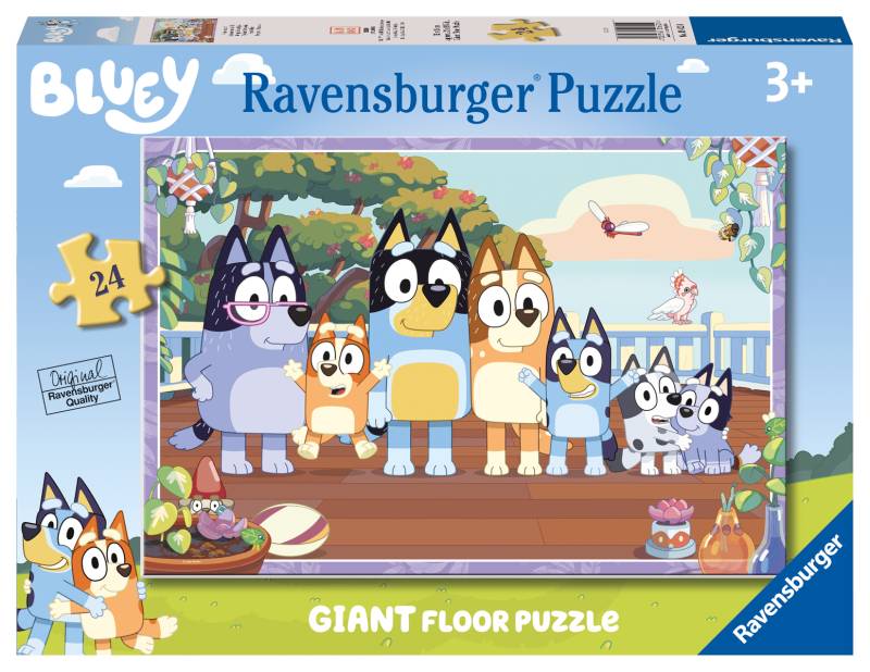 Ravensburger - Ravensburger Kinderpuzzle 05622 - Familienzeit - Bodenpuzzle mit 24 großen Puzzleteilen, für kleine Bluey-Fans ab 3 Jahren