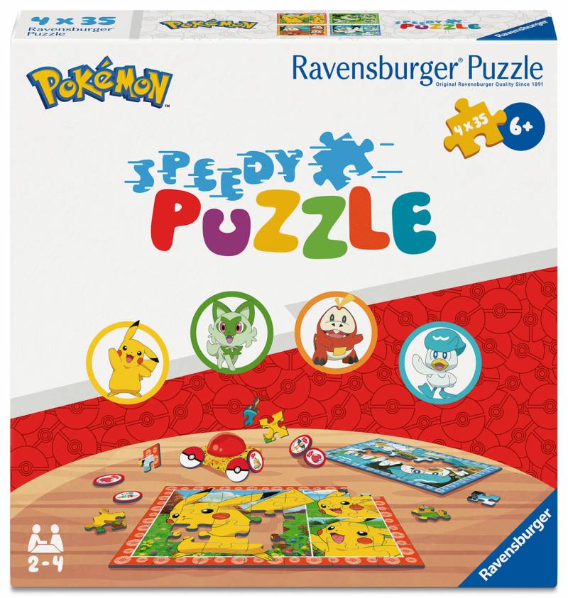 Ravensburger - Kinderpuzzle ab 6 Jahren - Speedy Puzzle Pokémon - 35 Teile Ravensburger - Kinderpuzzle ab 6 Jahren - Speedy Puzzle Pokémon - 35 Teile