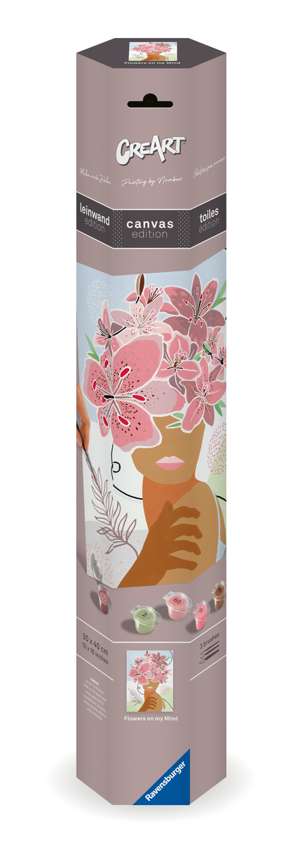 Ravensburger - Malset Canvas Flowers on my Mind