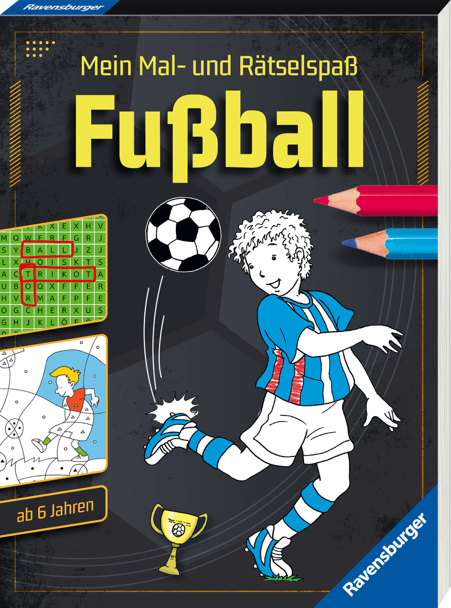 Ravensburger - Ravensburger Mein Mal- und Rätselspaß: Fußball