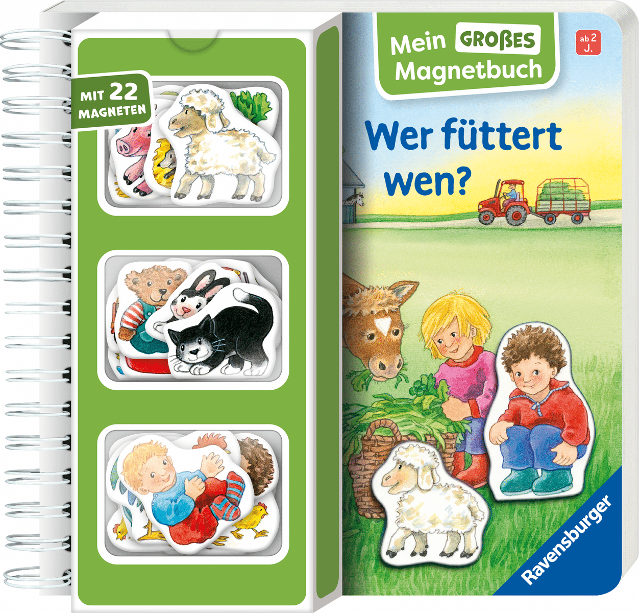 Ravensburger - Mein großes Magnetbuch: Wer füttert wen? - Magnet-Spielbuch