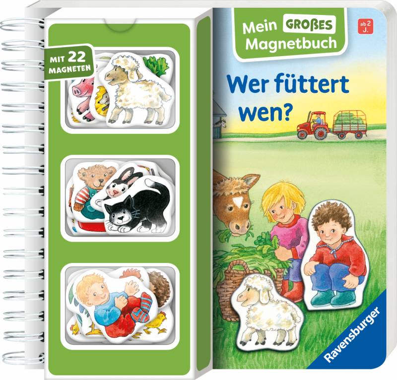 Ravensburger - Mein großes Magnetbuch: Wer füttert wen? - Magnet-Spielbuch