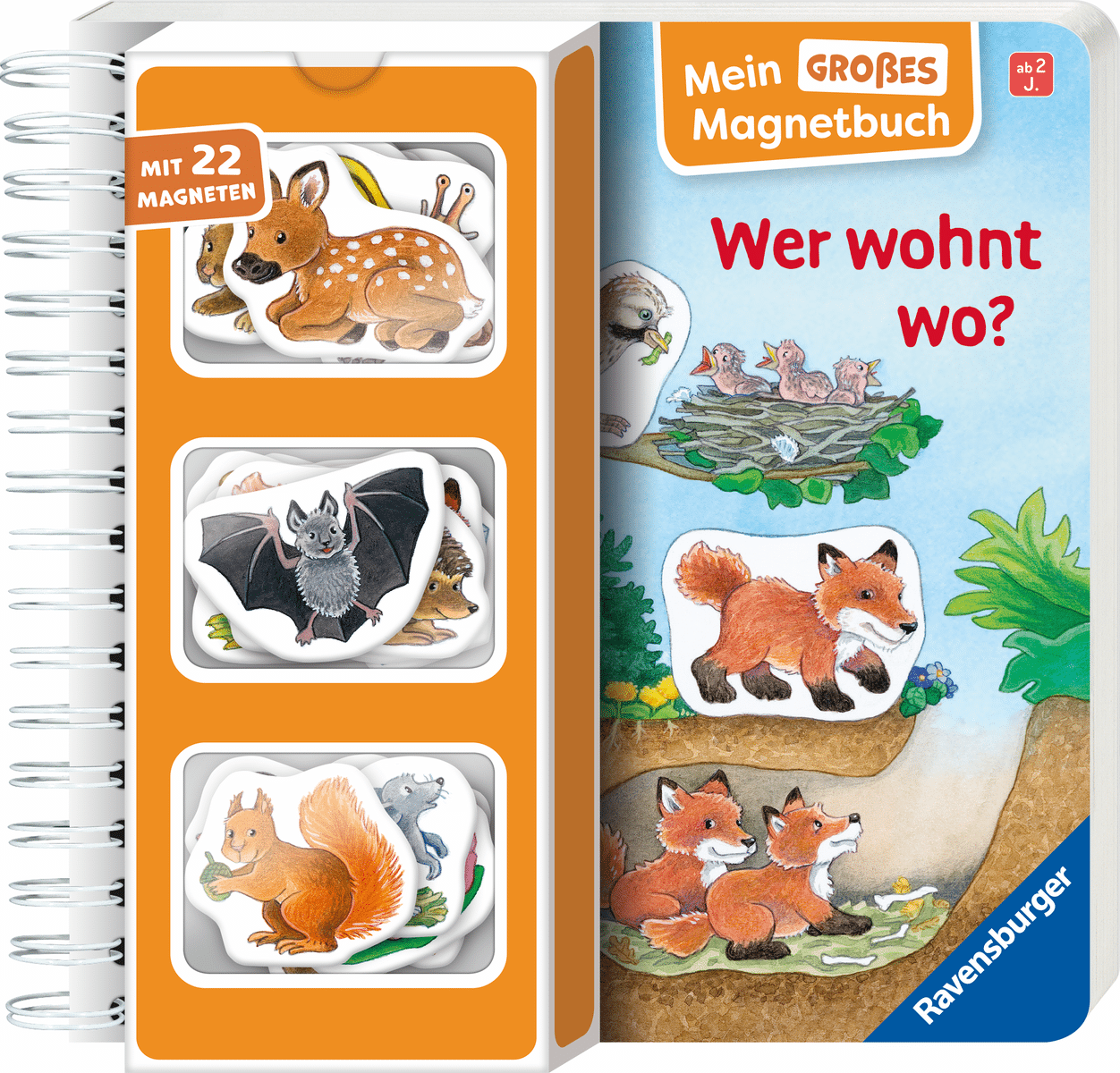 Ravensburger - Mein großes Magnetbuch: Wer wohnt wo? - Magnet-Spielbuch ab