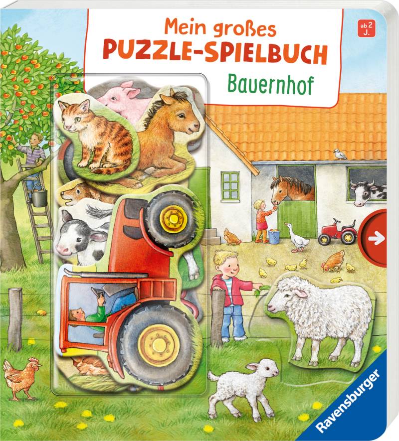 Ravensburger - Mein großes Puzzle-Spielbuch Bauernhof