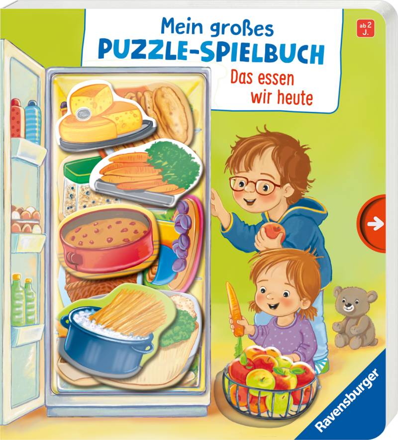 Ravensburger - Mein großes Puzzle-Spielbuch - Das essen wir heute
