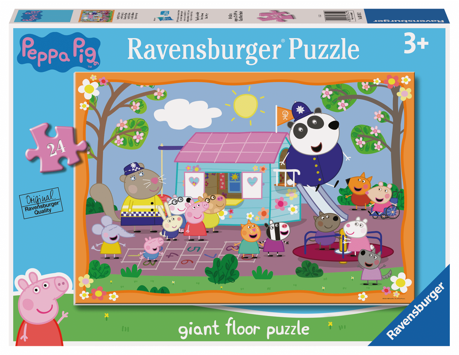 Ravensburger - Ravensburger Kinderpuzzle 03141 - Peppa Pigs Clubhouse - Bodenpuzzle mit 24 großen Puzzleteilen, für Peppa Wutz-Fans ab 3 Jahren