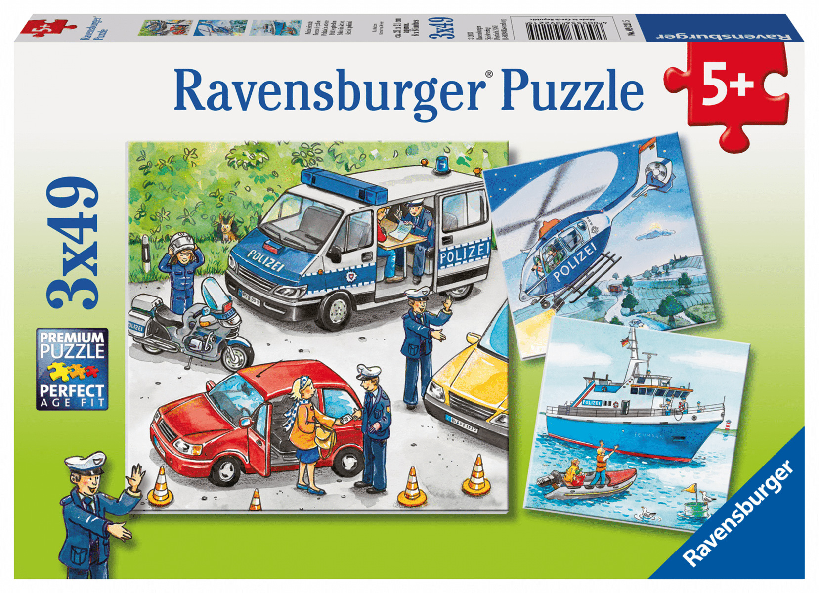 Ravensburger - Polizeieinsatz Puzzle 3 X 49 Teile