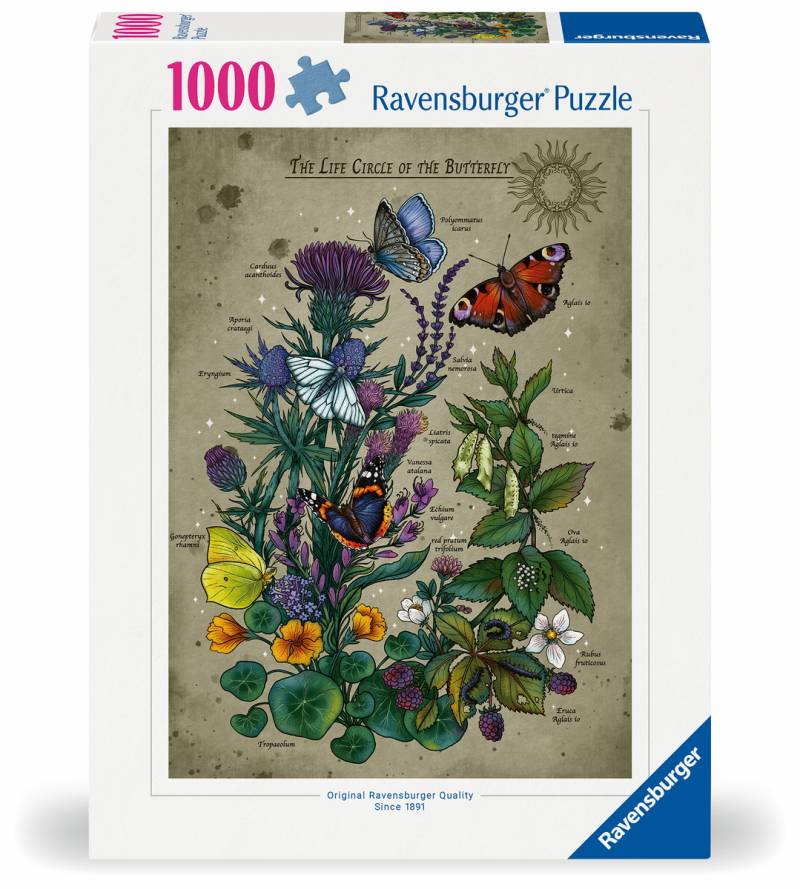 Ravensburger - Puzzle 1000 Teile - Lebenskreis eines Schmetterlings