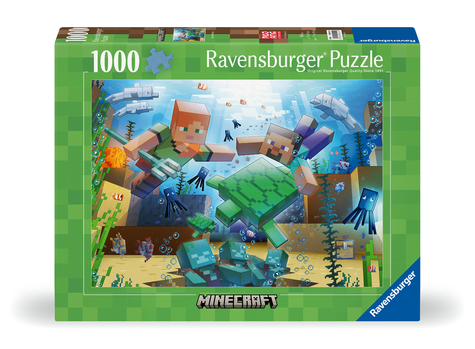 Ravensburger - Puzzle 1000 Teile - Minecraft Mosaic